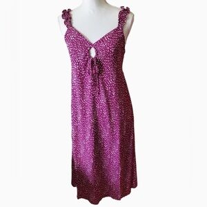 Sienna NWT sweet heart neck smocked back ruched straps dress size M